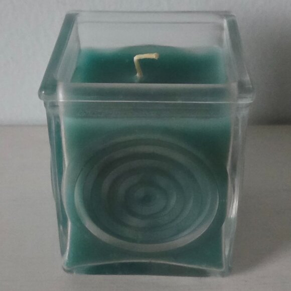 Vintage Retired PartyLite Spinnaker Teal In Square Holder 1655 New Open Box - Picture 1 of 10